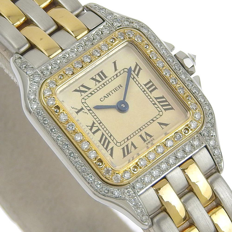 [Cartier] Cartier Pan Tail SM Watch After Diamond Gold & Steel x Diamond Silver/Gold Quartz Analog Ladies Pantheresm Ladies