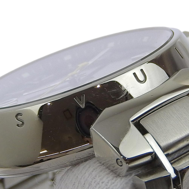 【LOUIS VUITTON】ルイ・ヴィトン
 タンブール Q1311 ステンレススチール シルバー クオーツ アナログ表示 レディース ブラウン文字盤 腕時計