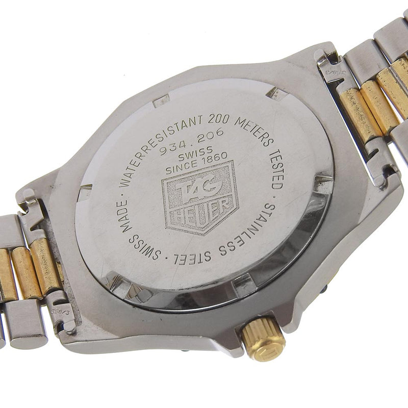 【TAG HEUER】タグホイヤー
 プロフェッショナル3000  デイト 934.206 ステンレススチール シルバー/ゴールド クオーツ アナログ表示 メンズ ゴールド文字盤 腕時計
B-ランク