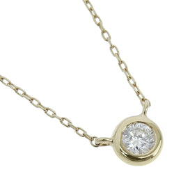 [4 °C] Yondoshi Canal 4 °C K18 Yellow Gold × Diamond Ladies Necklace A + Rank