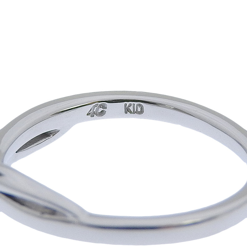 [4 ℃] Yon Sea 7.5 Ring / Ring K10 White Gold x Diamond Ladies A Rank