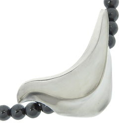 [Georg Jensen] Georgen Gensen Bird Hanshansen Silver 925 x Hematite Grey Ladies Collier A-Rank