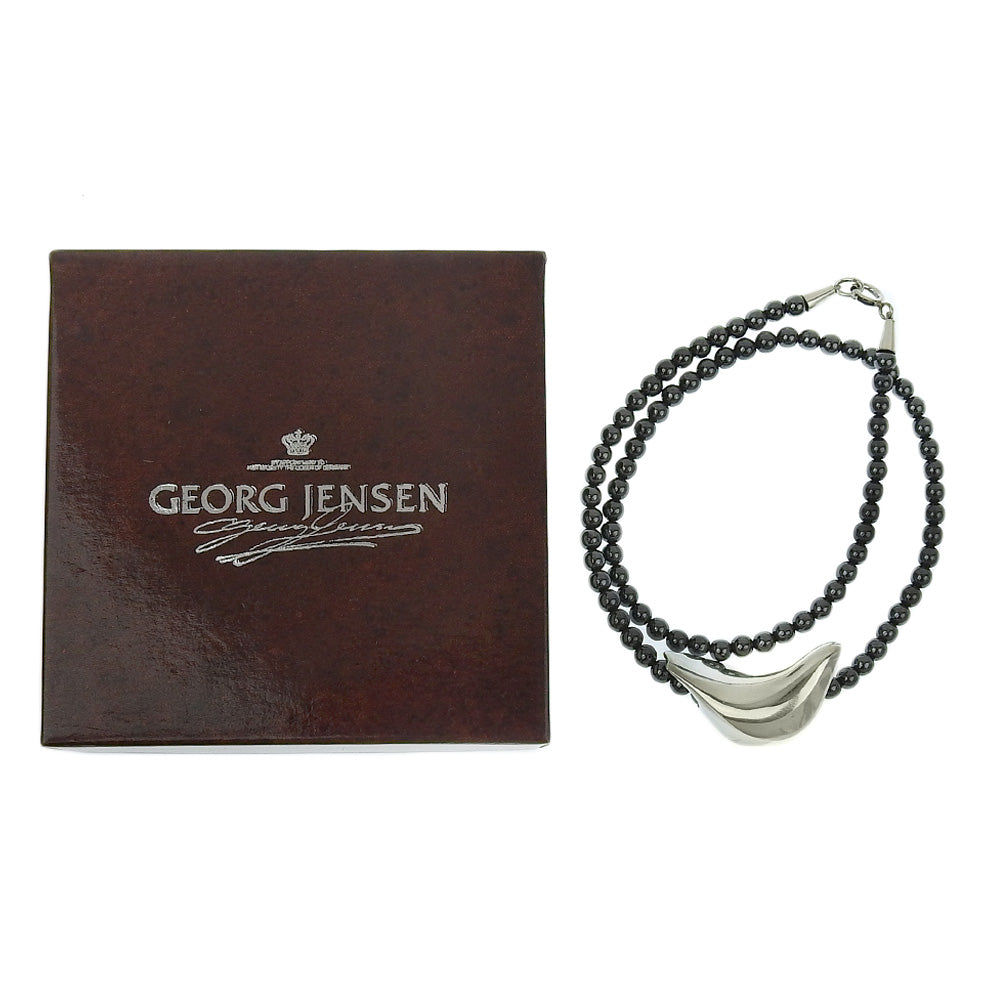 【Georg Jensen】ジョージジェンセン バード ハンスハンセン シルバー925×ヘマタイト グレー レディース ネックレス A-ラン –  KYOTO NISHIKINO