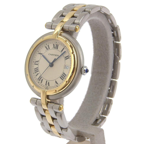 【CARTIER】カルティエ
 パンテールLM ラウンド 83084241 ゴールド＆スチール クオーツ アナログ表示 メンズ ベージュ文字盤 腕時計