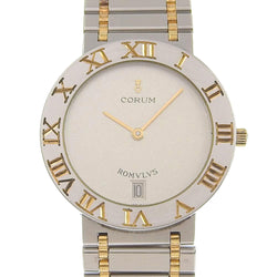 [Corum] corm 
 Reloj Romulus 
 43.903.21v48 Gold de acero inoxidable/cuarzo plateado Display analógico Dial de plata Romulus para hombres