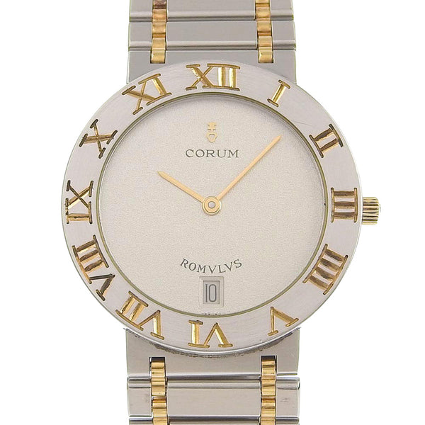 [CORUM] Corm 
 Romulus watch 
 43.903.21v48 Stainless steel gold/silver quartz analog display Silver dial ROMULUS Men's