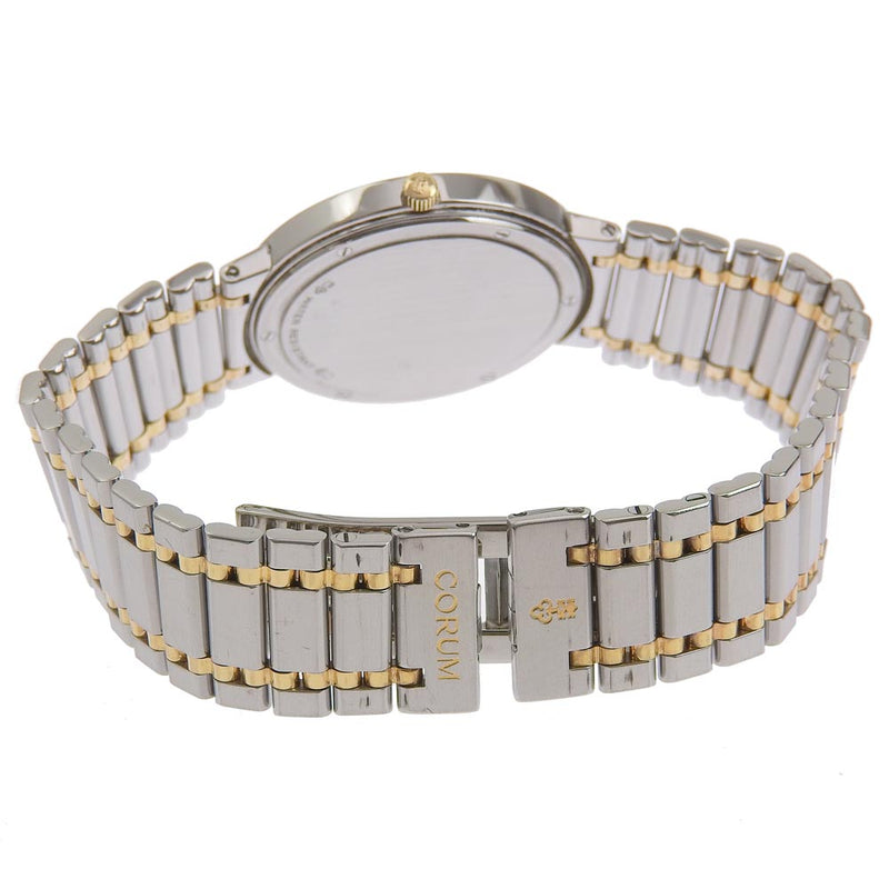 [Corum] corm 
 Reloj Romulus 
 43.903.21v48 Gold de acero inoxidable/cuarzo plateado Display analógico Dial de plata Romulus para hombres