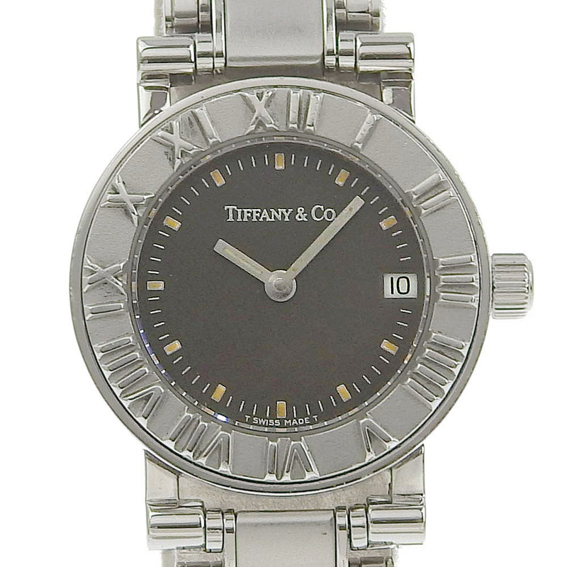 [Tiffany & co.] Tiffany Atlas Watch en acier inoxydable Silver Quartz Analog Dames Atlas Ladies