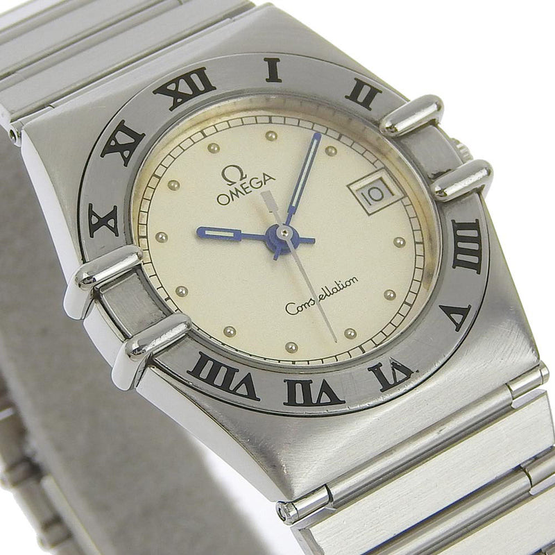 【OMEGA】オメガ コンステレーション ステンレススチール シルバー クオーツ アナログ表示 レディース シルバー文字盤 腕時計