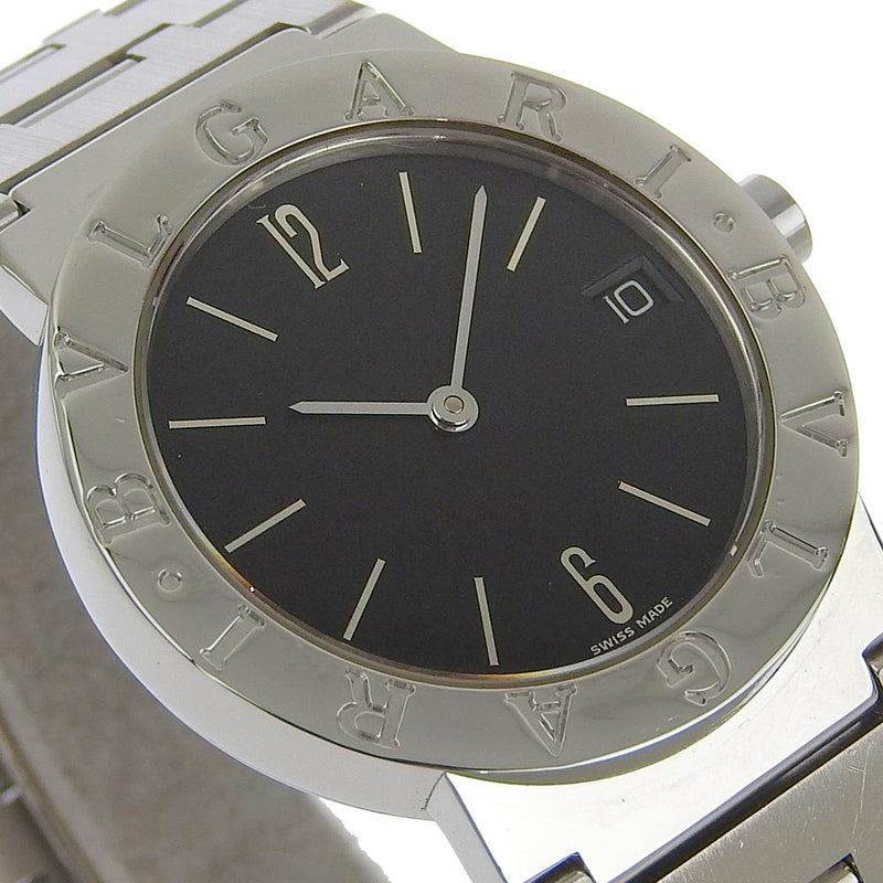 【BVLGARI】ブルガリ
 ブルガリブルガリ 腕時計
 BB30SSD ステンレススチール クオーツ アナログ表示 黒文字盤 Bulgari Bulgari ボーイズ