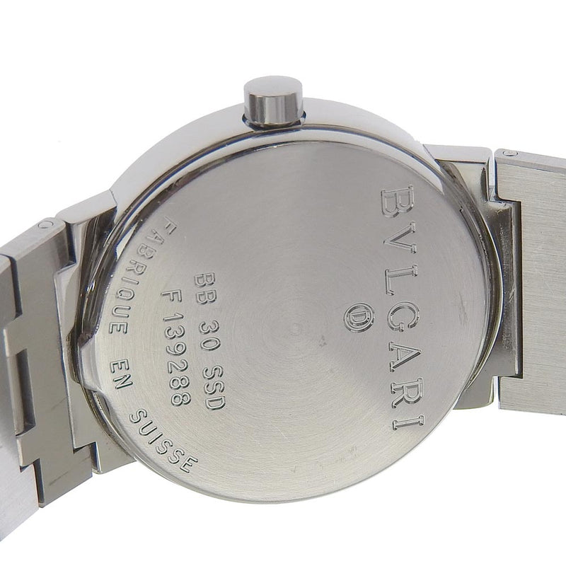 【BVLGARI】ブルガリ
 ブルガリブルガリ 腕時計
 BB30SSD ステンレススチール クオーツ アナログ表示 黒文字盤 Bulgari Bulgari ボーイズ