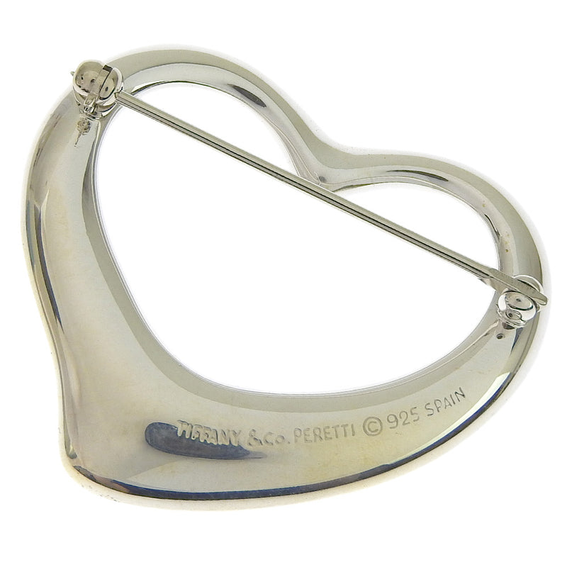 [Tiffany＆Co。] Tiffany Open Heart Brouch Elsa Peletti Silver 925开放式女士女士A级