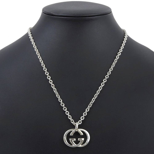 [GUCCI] Gucci interlocking, G Silver 925, Unsex necklace.