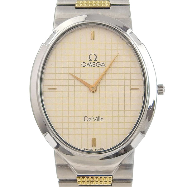 【OMEGA】オメガ
 デビル/デヴィル 腕時計
 ステンレススチール シルバー/ゴールド クオーツ シルバー文字盤 De Ville ボーイズ