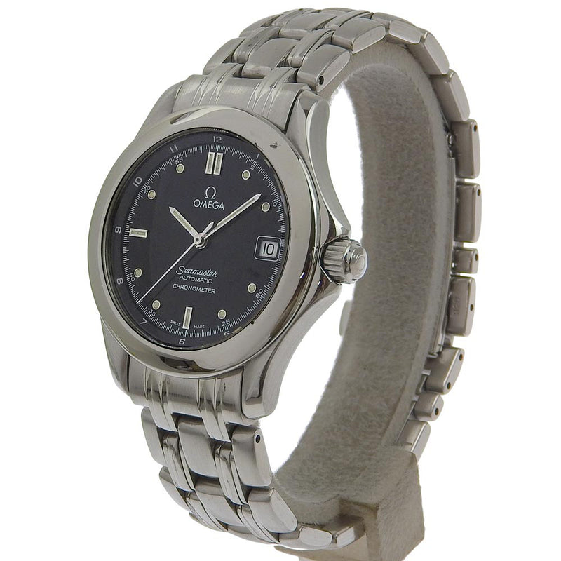 オメガ OMEGA シーマスター　メンズ腕時計  自動巻き シルバー ブラック腕回り約165cm