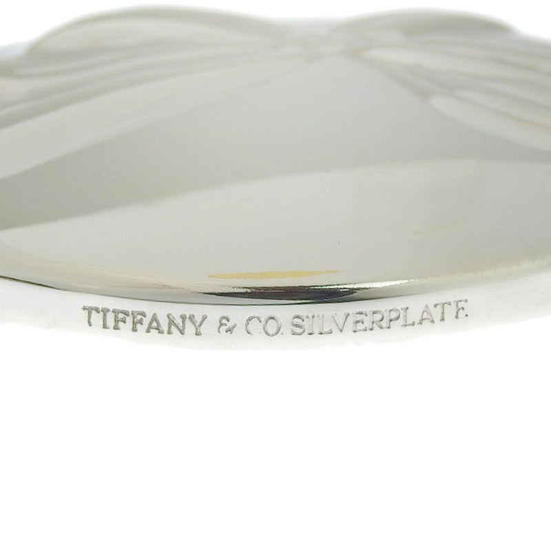 [TIFFANY & CO.] Tiffany Mirror Handslide / Compact Ribbon Motif Silver MIRROR Ladies A Rank