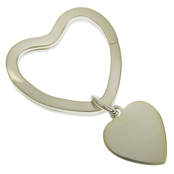 [TIFFANY & CO.] Tiffany Mid Split Heart Key Holder Key Ring Silver 925 Mid Split Heart Ladies A-Rank