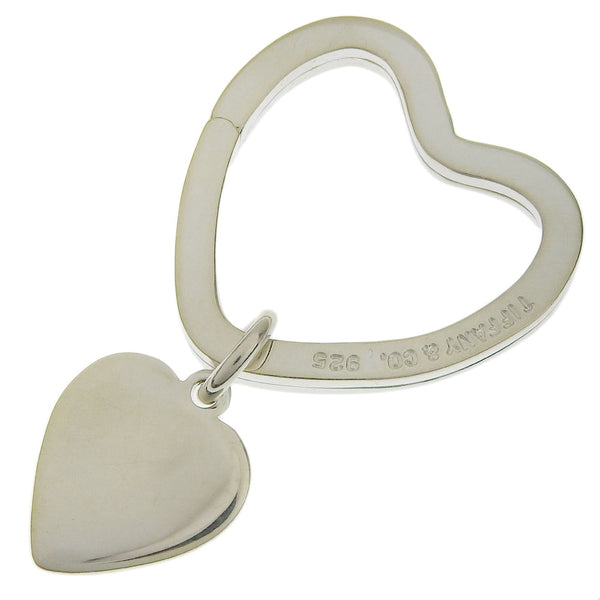 [TIFFANY & CO.] Tiffany Mid Split Heart Key Holder Key Ring Silver 925 Mid Split Heart Ladies A-Rank