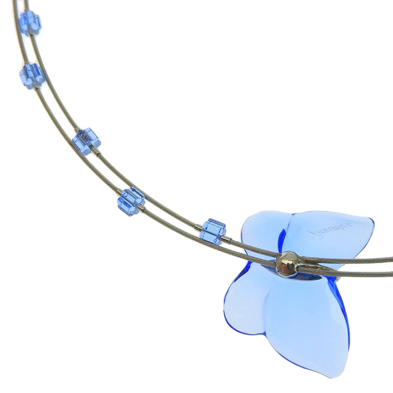 [BACCARAT] Baccarat Flivoli Choker Butterfly Crystal x Silver 925 Blue FRIVOLI Ladies A Rank