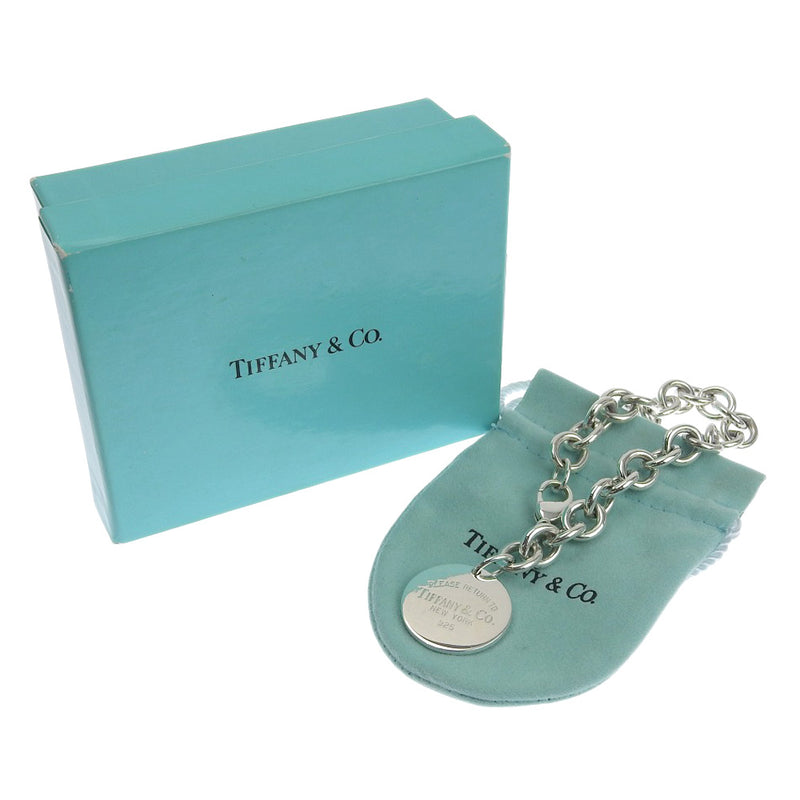 [Tiffany＆Co。] Tiffany Rett Titi Fanny Round Tag Silver 925女士手镯A级
