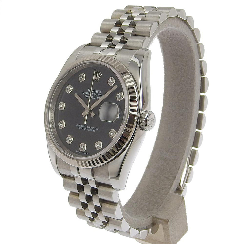 ロレックス ROLEX デイトジャスト36 16234 シルバー K18ホワイトゴールド ステンレススチール 自動巻き メンズ 腕時計
