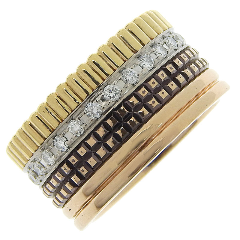 [Boucheron] Busheron Cattle grande JRG00623 K18 ORO X Diamante 14 yg/pg/wg anillo/anillo de damas a+rango