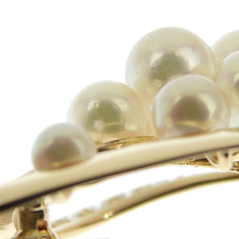 Broche de perla K18 Oro amarillo X Diamante x Pearl 0.19 Pearl Ladies Sa Rank