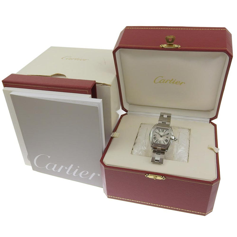[Cartier] Cartier Roadster SM Watch Date W62016V3 Stainless steel Quartz Analog display Silver Dial ROADSTER SM Ladies