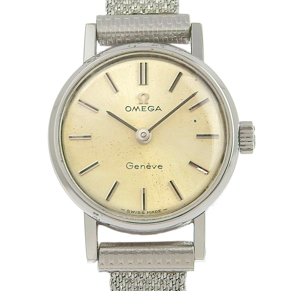 【OMEGA】オメガ, ジュネーブ 腕時計, cal.620 ステンレススチール シルバー 手巻き シルバー文字盤 Geneva レディースB-ランク