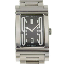 【BVLGARI】ブルガリ
 レッタンゴロ RT45S ステンレススチール シルバー 自動巻き メンズ 黒文字盤 腕時計