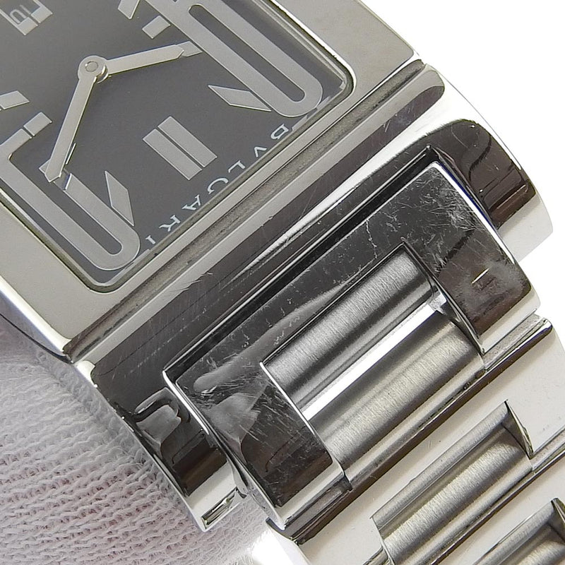 [BVLGARI] Bulgari Retan Goro RT45S Stainless Steel Silver Automatic Winding Men's Black Dial Watch