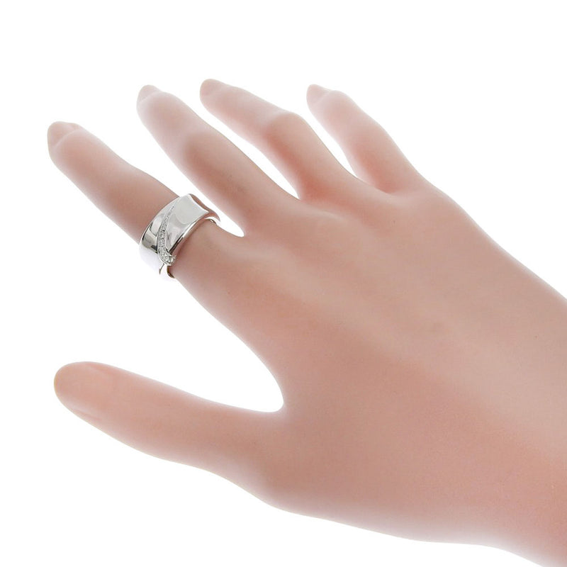 （新品仕上げ済）タサキ TASAKI 田崎 ダイヤリング 指輪 約11.5号 K18 WG ホワイトゴールド × ダイヤ 0.52ct 0.39ct 8556