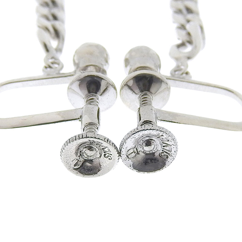 [TASAKI] Tasaki Earring Chain Color Stone Silver Silver Ladies A Rank