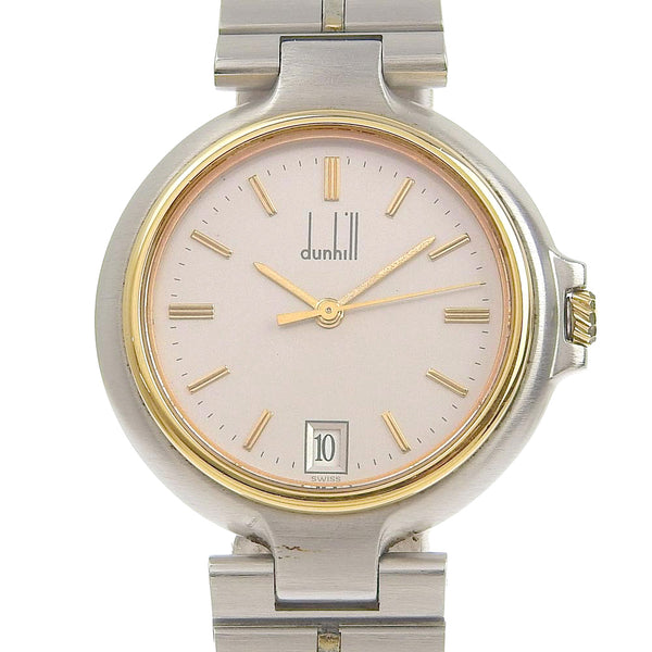 [Dunhill] Dunhill Millennium acero inoxidable x Reloj analógico de cuarzo plateado de oro