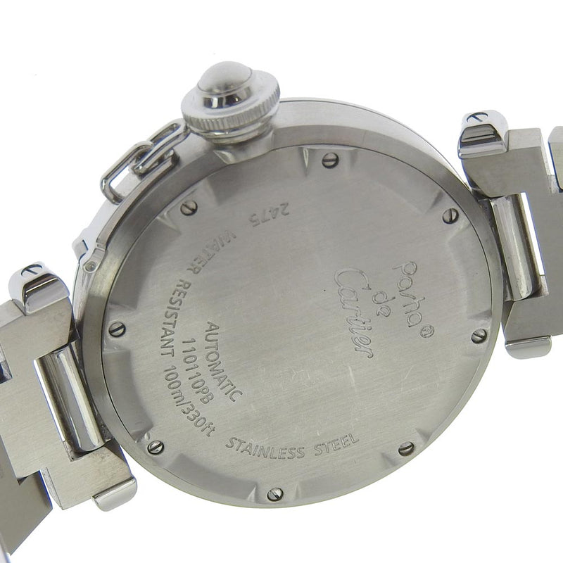CARTIER】カルティエ パシャC 腕時計 ビックデイト W31047M7 ステンレススチール 自動巻き ネイビー文字盤 Pasha C –  KYOTO NISHIKINO
